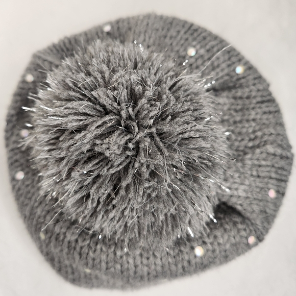 Silver Grey Knit Toque Beanie - Picture 2 of 8